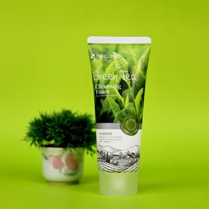 3W Clinic Green Tea Foam Cleansing 100ml for acne and oil control