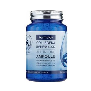 Farm Stay Collagen Hyaluronic Acid All-In-One Ampoule 250m. Farm Stay Collagen Hyaluronic Acid Ampoule for hydration and anti-aging