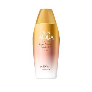 Rohto Skin Aqua Super Moisture Barrier UV Gel SPF 50+ PA++++ Japanese sunscreen with hyaluronic acid and barrier-fit formula