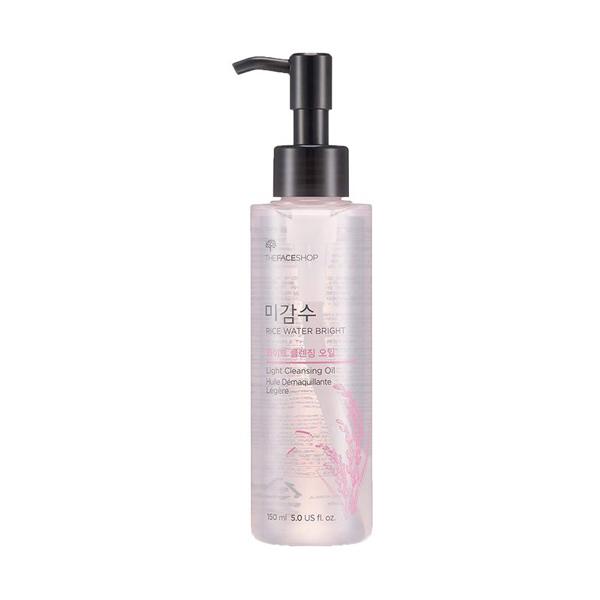 The Face Shop Rice Water Bright Light Cleansing Oil for makeup removal and hydration