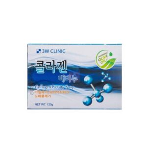 3W Clinic Collagen Beauty Soap bar on a clean white background.
