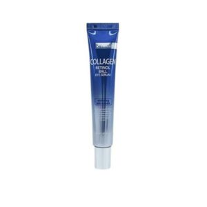 3W Clinic Collagen Retinol Ball Eye Serum in a sleek bottle with ball applicator.