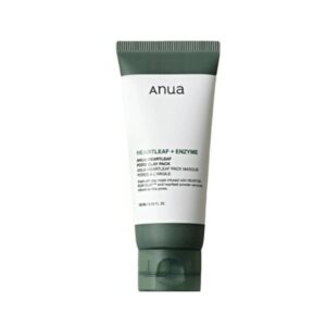 Anua Heartleaf Pore Clay Pack 100ml product image showing the packaging and texture.