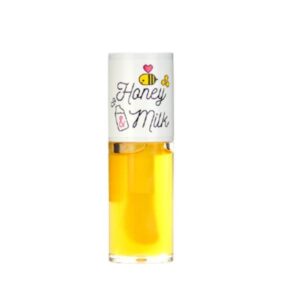 A'pieu Honey & Milk Lip Oil in a stylish bottle showing its nourishing properties.