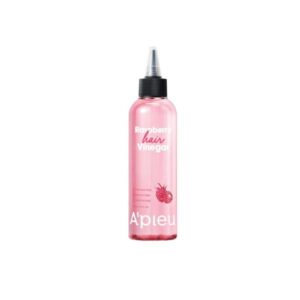 A'pieu Raspberry Hair Vinegar bottle showcasing its natural ingredients.