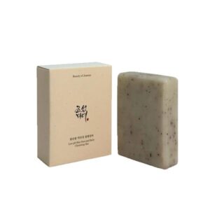 Beauty of Joseon Low pH Rice Face and Body Cleansing Bar on a soft towel.