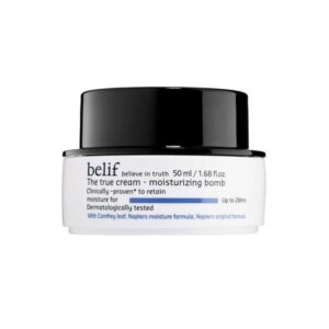 Belif The True Cream Moisturizing Bomb product image showing the cream jar.