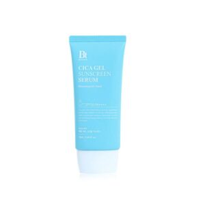 Benton Cica Gel Sunscreen Serum showing its packaging and texture.
