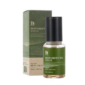 Benton Deep Green Tea Serum bottle showcasing the product's packaging.