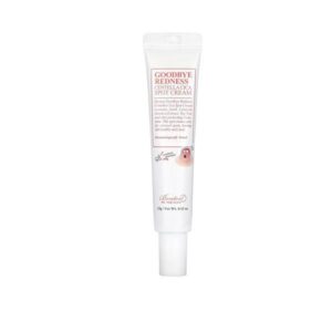 Benton Goodbye Redness Centella Cica Spot Cream 15g packaging and texture.