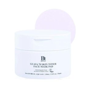 Benton Guava 70 Skin Toner Face Mask Pad showing product packaging and pads.