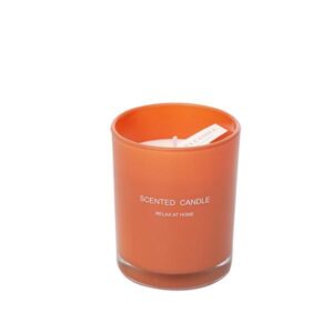 Citta Home Decoration Glass Jar Scented Aromatherapy Soy Candles in a glass jar with an orange scent.