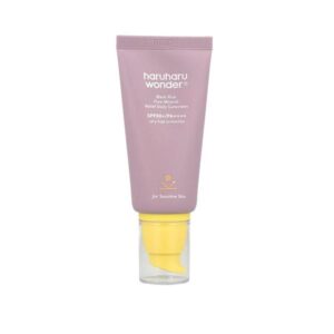 Haruharu wonder Black Rice Pure Mineral Relief Daily Sunscreen PA++++ in a tube with a minimalistic design.