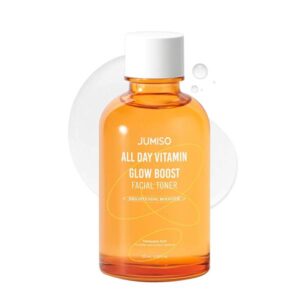 Jumiso All Day Vitamin Glow Boost Facial Toner bottle on a white background.