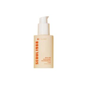 K-Secret Seoul 1988 Glow Serum showing the product packaging and texture.