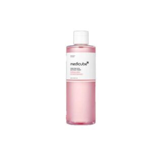 Medicube PDRN Pink Cica Soothing Toner bottle with a soothing formula for sensitive skin.