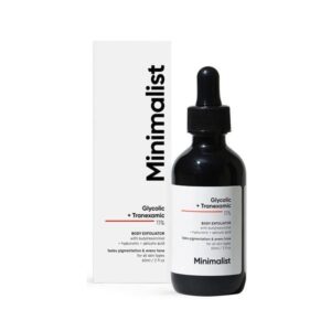 Minimalist Glycolic + Tranexamic Body Exfoliator 60ml product image.