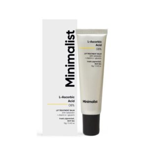 Minimalist L-Ascorbic Acid 08% Lip Treatment Balm in packaging.