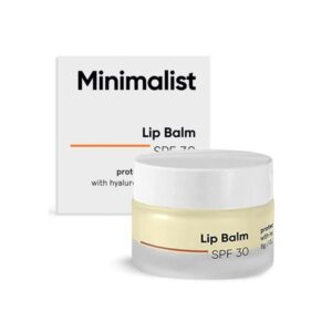 Minimalist Lip Balm SPF 30 in a sleek tube providing sun protection for lips.