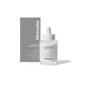 Minimalist Maleic Bond Repair Complex Hair Serum 50ml bottle on a neutral background.