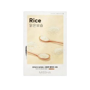 Missha Airy Fit Sheet Mask Rice showing the product packaging