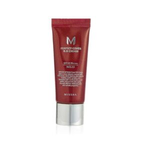 Missha M Perfect Cover BB Cream showing the product packaging and details.