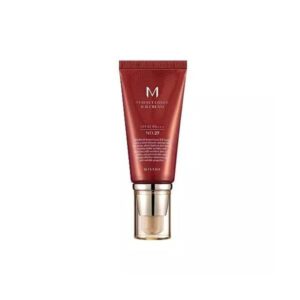 Missha M Perfect Cover Bb Cream showing its packaging and texture.