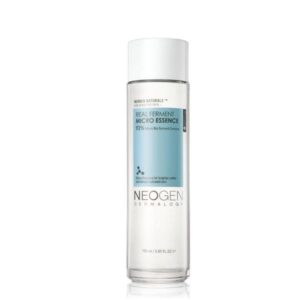 Neogen Dermalogy Real Ferment Micro Essence bottle on a light background.