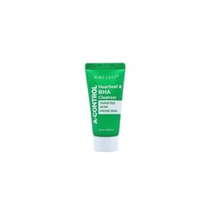 Nineless A-Control Heartleaf & BHA Cleanser in a sleek bottle on a clean background.