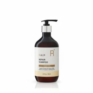 Raip Repair Shampoo bottle on a white background.