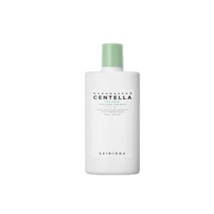 SKIN1004 Madagascar Centella Tea-Trica Soothing Sun Milk SPF 50+ in a bottle.