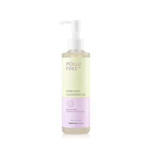 Thank You Farmer Pollufree™ Pore Deep Cleansing Oil bottle on a light background.