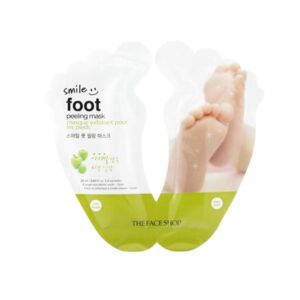 The Face Shop Smile Foot Peeling Mask packaging showing the product designed for foot care.