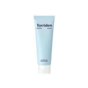 Torriden Dive In Low Molecular Hyaluronic Acid Cream 80ml in a clean jar on a white background.
